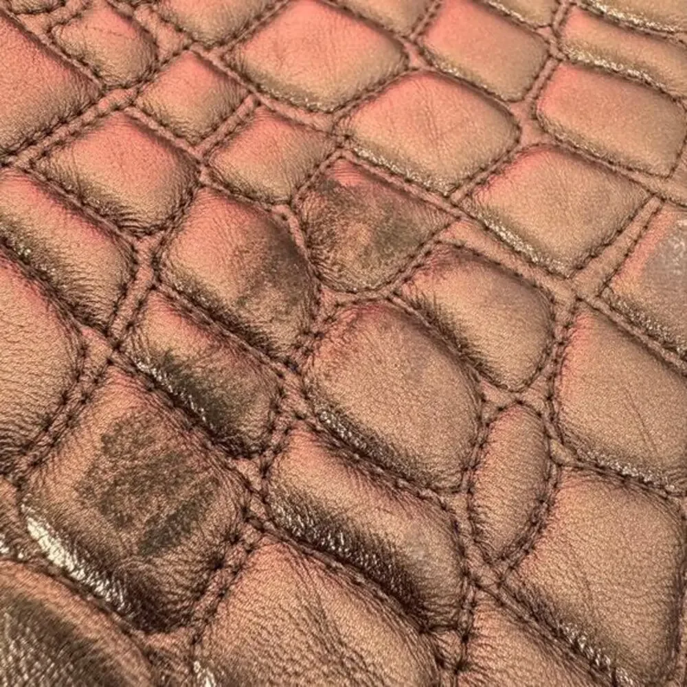 Vintage Y2K‎ Hobo International Quilted Bronze Large Shoulder Bag